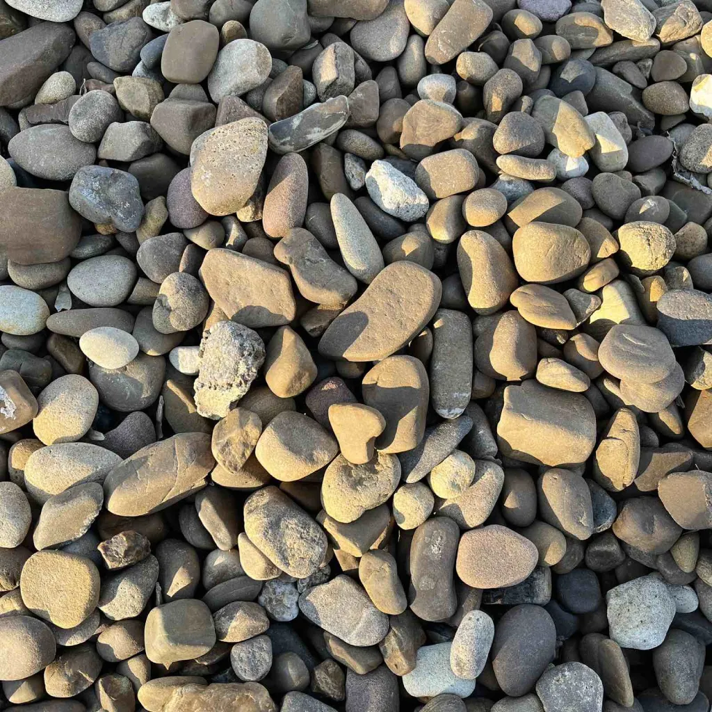 Галька річкова коричнева/жовто-коричнева 20-40 мм, Україна