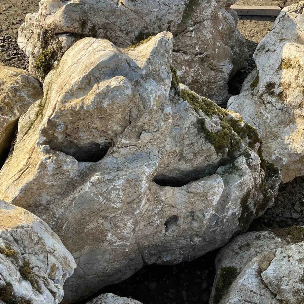 Валун мармуровий сіро-білий Гірський / Карпатський - Зображення 3