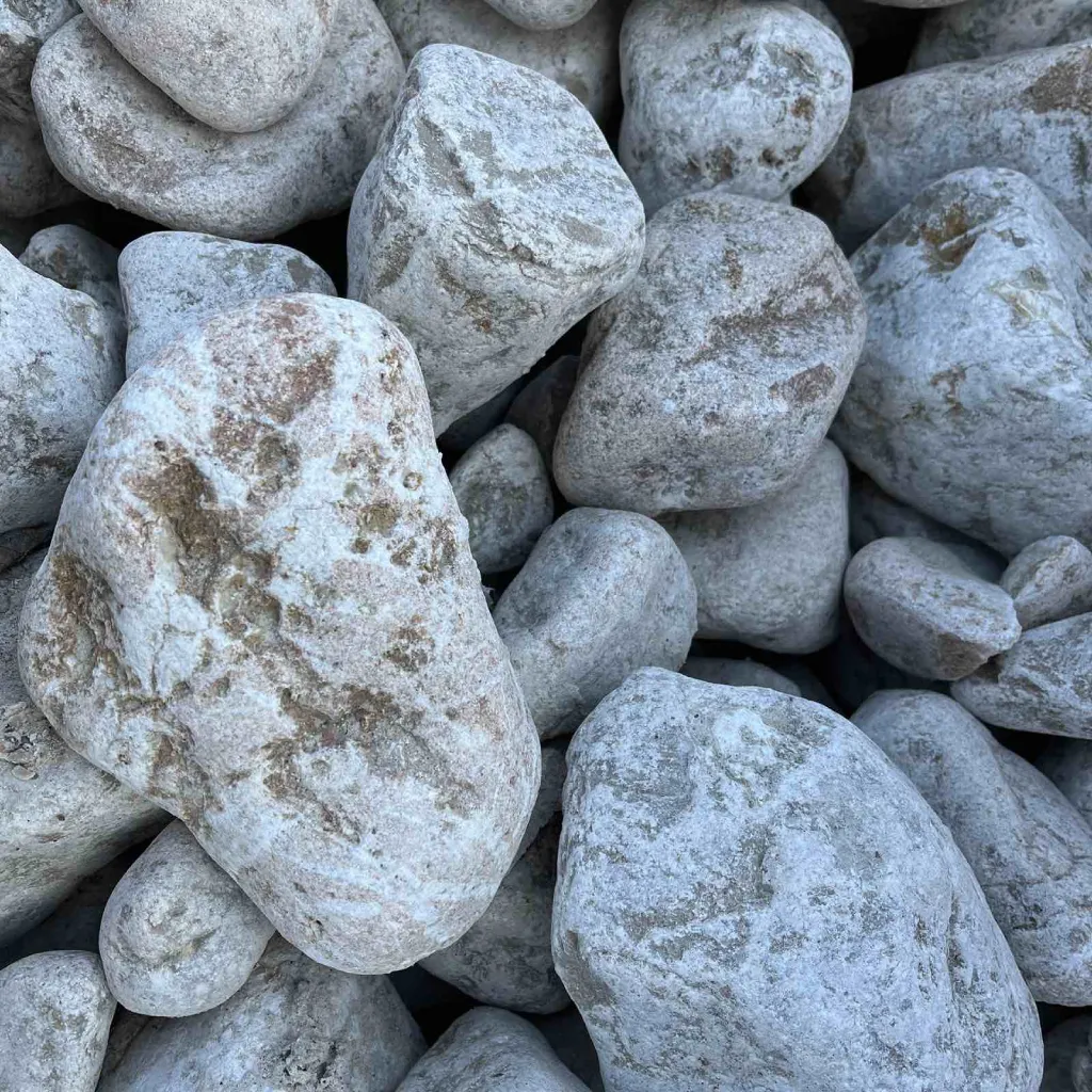 Мармурова галька закарпатська рожева/світло-рожева 70-150 мм - Зображення 2