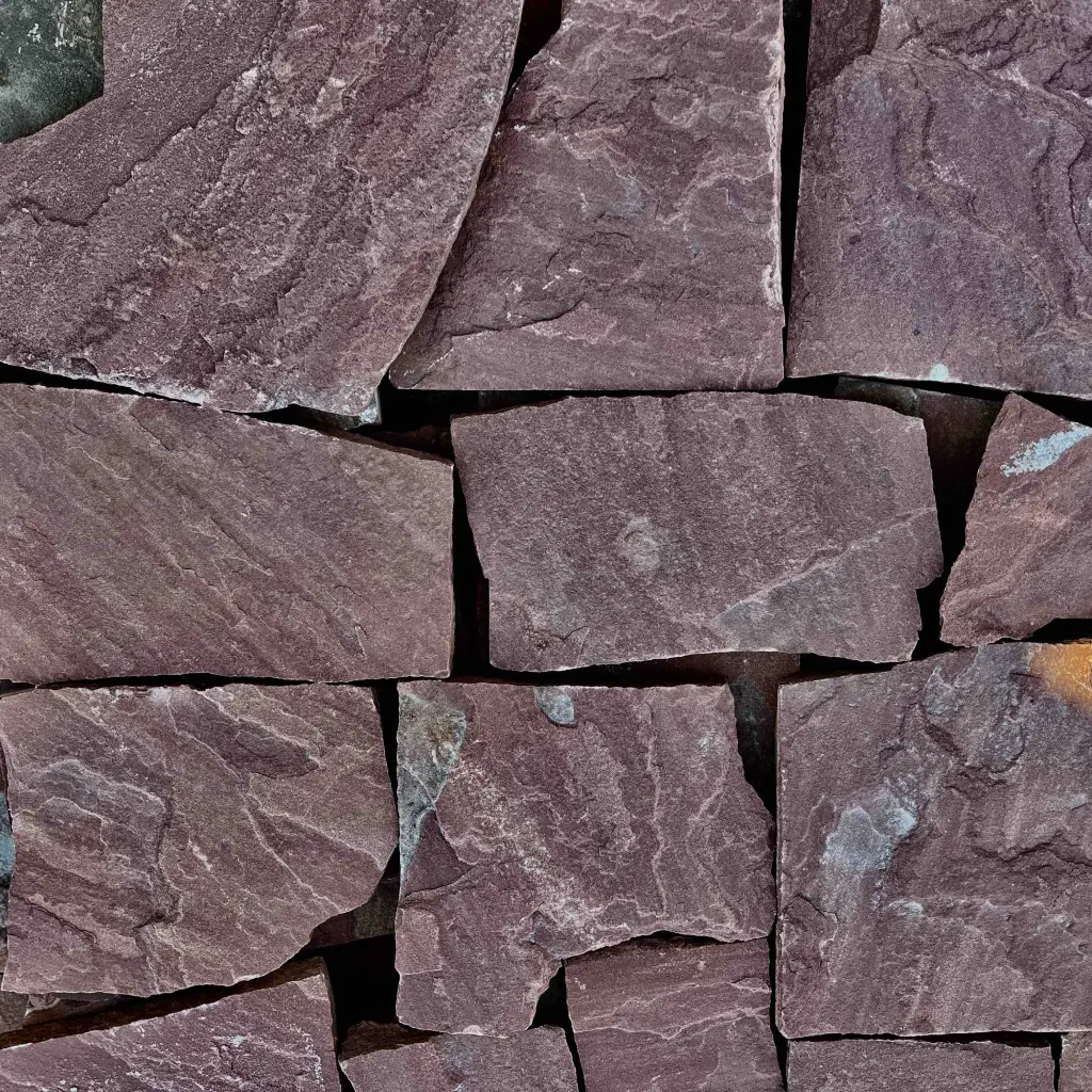 Камінь для облицювання пісковик малиновий / червоний 1-2 см, Україна