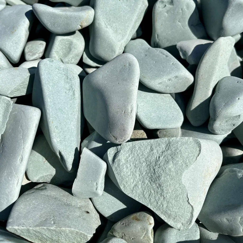 Цеоліт світло-зелений катаний, 30-60 мм, галька, Україна